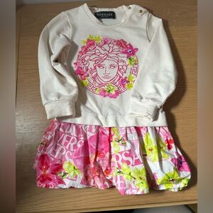 Versace White Tee with Embroidered Accents